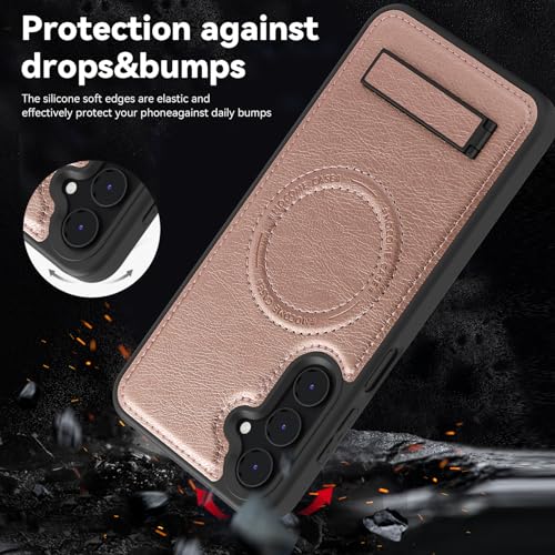 Image of Lunivop for Samsung Galaxy A16 5G Phone Case 6.7 inch PU Leather Rose Gold