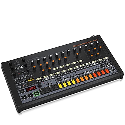 Behringer RHYTHM DESIGNER RD-8 MKII Classic Analog Drum Machine mit 16 Drum Sounds, 64 Step Sequencer, Wave Designer und Dual-Mode Filter
