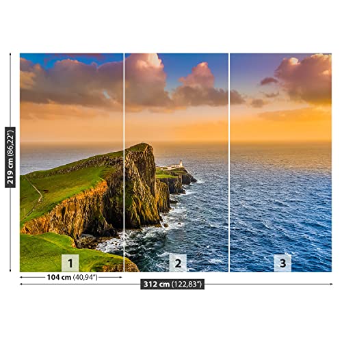 Papier peint phare moderne 312x219cm Tulup pour masquer défauts mur - 7