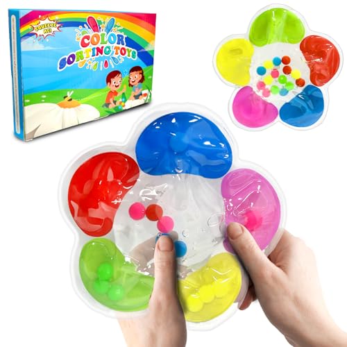 Juvanovo Colour Sorting Sensory Toys, Sensory Fidget Toys for Autism, Flowers Colour Sorting Toys, Fine Motor Skills Toys, Color Matching Educational for Autism ADHD ADD OCD Juvanovo Colour Sorting Sensory Toys, Sensory Fidget Toys for Autism, Flowers Colour Sorting Toys, Fine Motor Skills Toys, Color Matching Educational for Autism ADHD ADD OCD