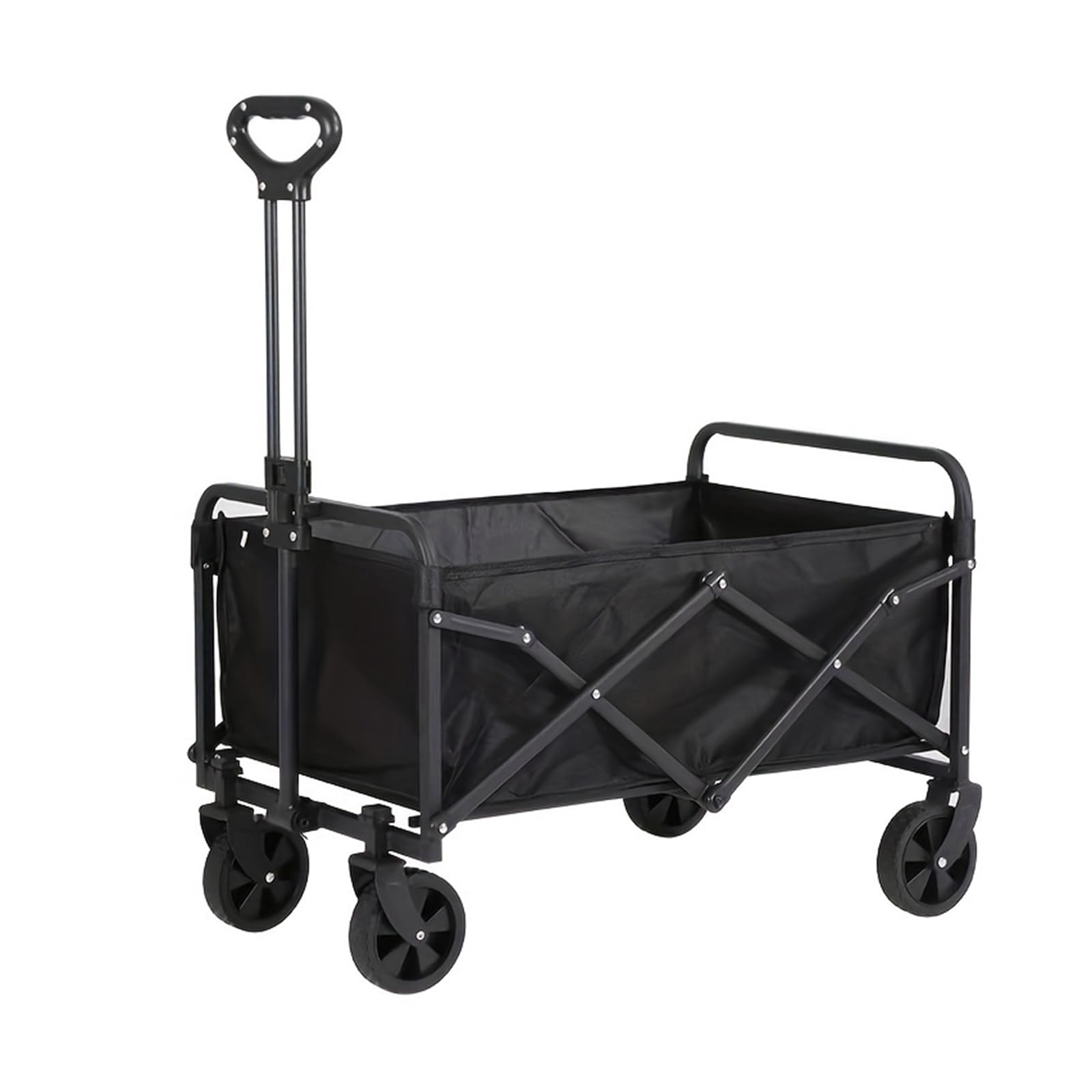 Bollerwagen Faltbar,Kleiner Handwagen Faltbar 70 x 46 x 47 cm Tragkraft 150KG,Bollerwagen mit Verstellbarem Griff für Camping Outdoor Garten Shopping