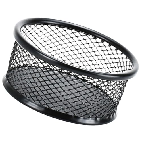 CIYODO Mesh Büroklammer Aufbewahrungsbox Multifunktionale Schreibtisch Organizer Für Papierclips Praktischer Spender Für Bürobedarf Schwarz