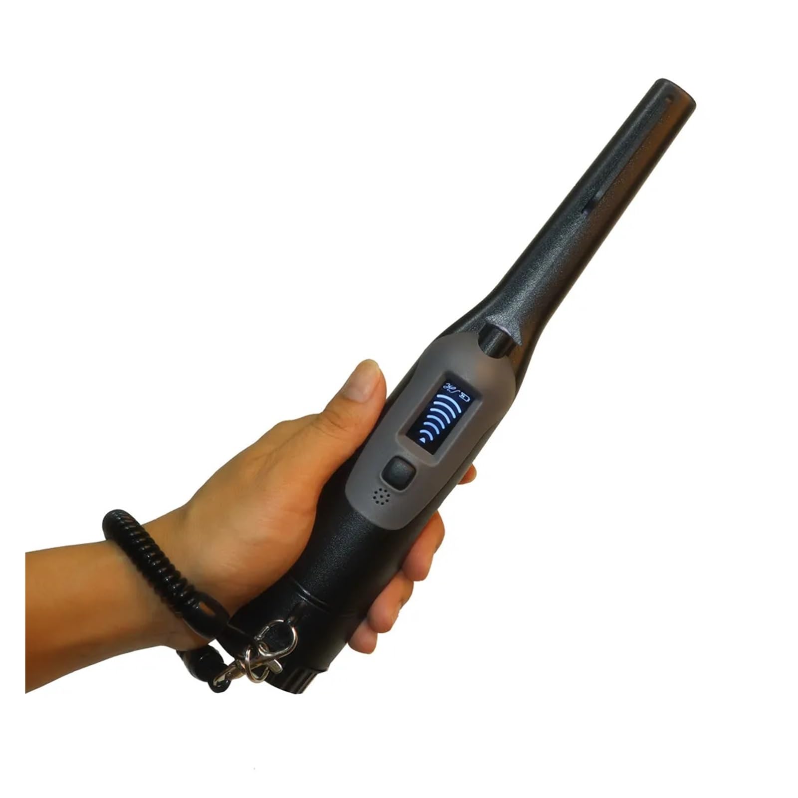 Détecteur de Métaux, Détecteur de métaux HS-09, étanche jusqu'à 12 m, pointeur avec indicateurs LCD, Batterie USB en Option(Black and Grey)