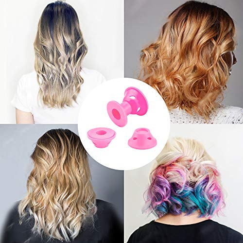 40 Pcs Magic Hair Rollers - Include 20pcs Large Silicone Curlers and 20pcs Small Silicone Curlers（Pink） - Thumbnail 4