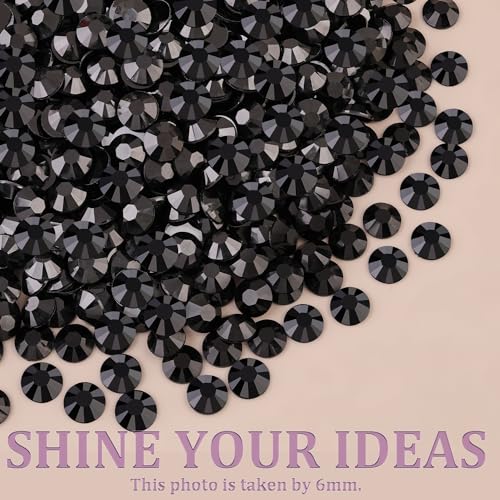 Image of Resin Jelly Rhinestones for Crafting with B7000 Jewelry Glue, 1 Box Black Flatback Crystal with 3Pcs 10ml Glue, Bedazzling Non Hotfix Gems for DIY Tumblers Clothing Shoes Manicure