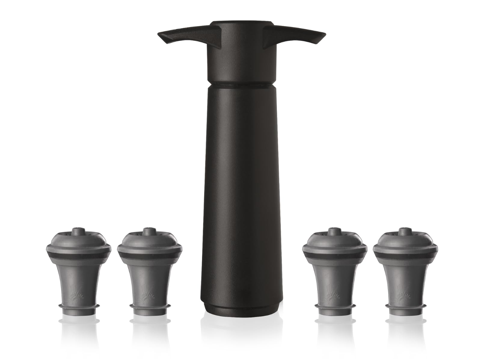 VacuVin Black Pump + 4 Caps