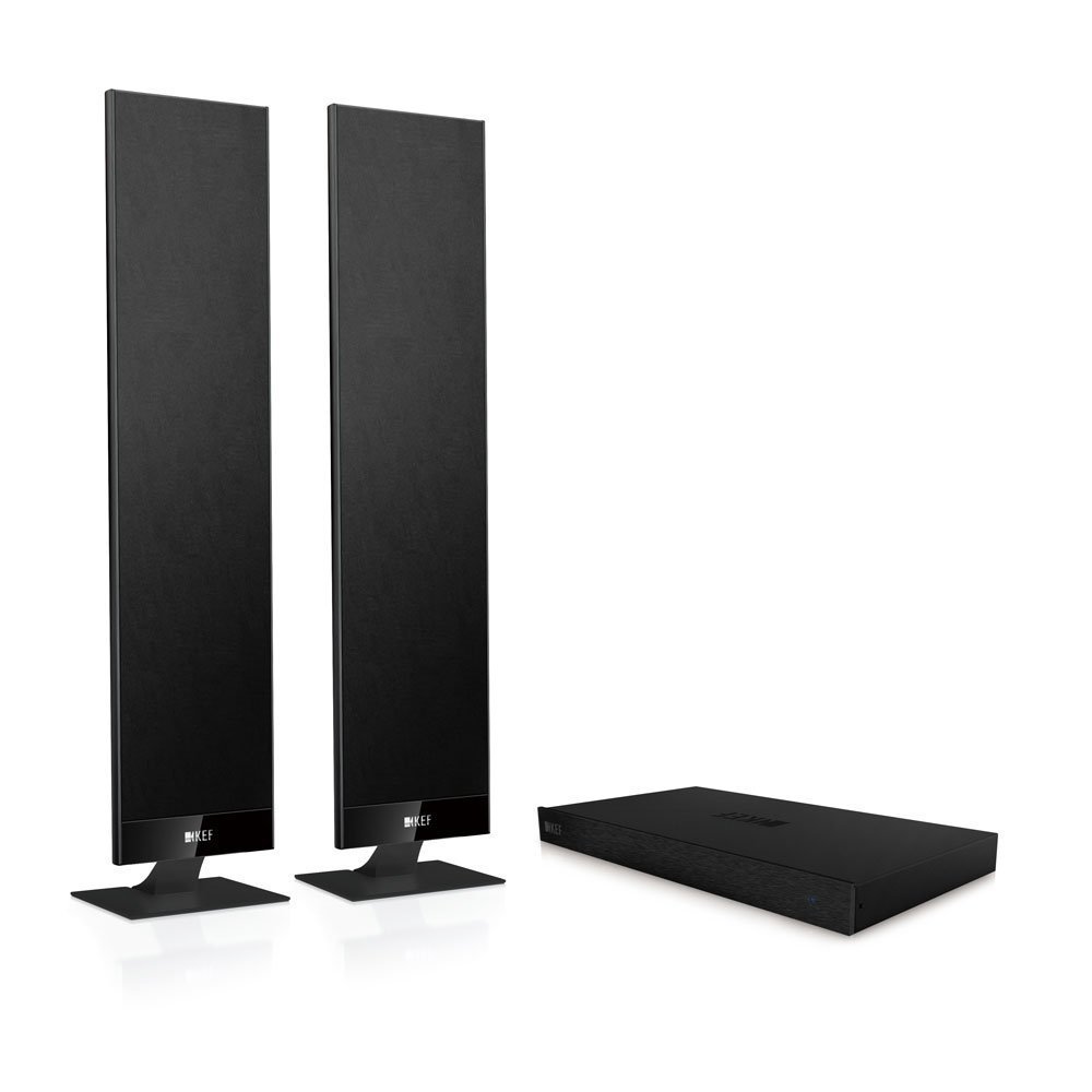 KEF V300 - Altoparlante digitale extra piatto, per TV, colore: Nero