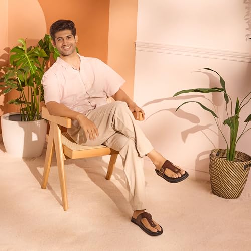 Image of Metro Men Flat Casual /Comfort Synthetic Leather Chappal