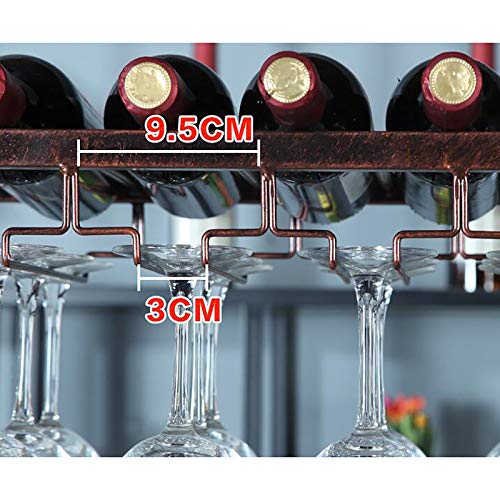 Casier à vin en métal industriel DASHADAO 60cm suspendu au plafond