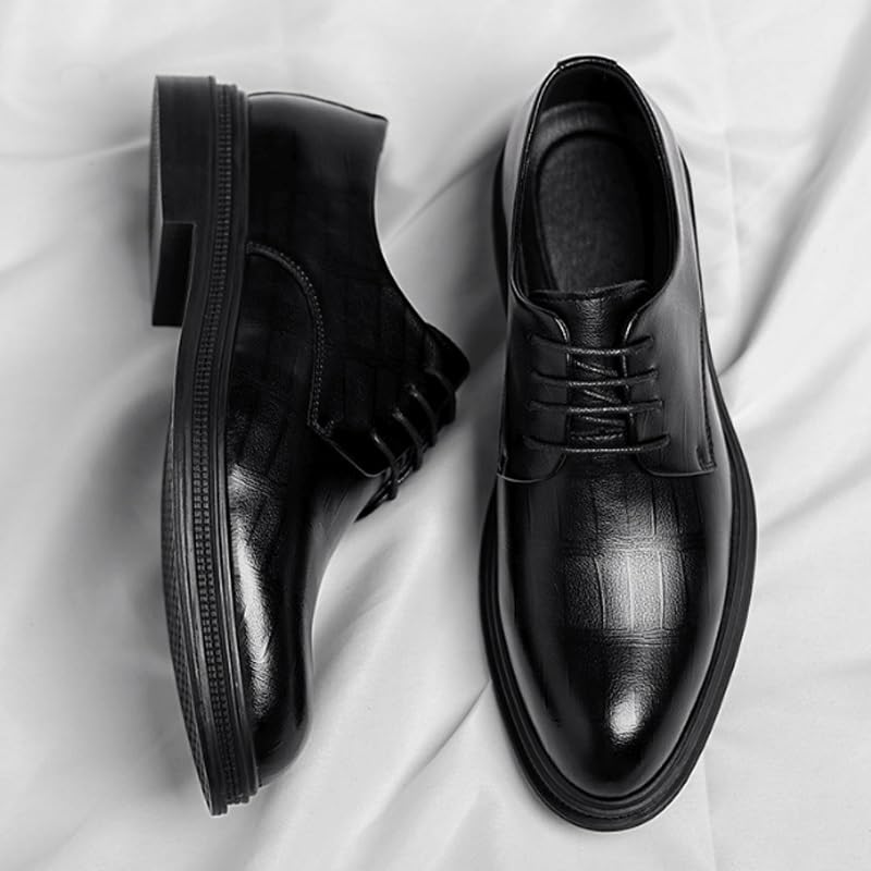 Men's Classic Lace-up Formal Oxfords Lug Sole Non-Slip Platform Business Work Dress Shoes Men's Business Office Wedding Formal Modern Oxford3