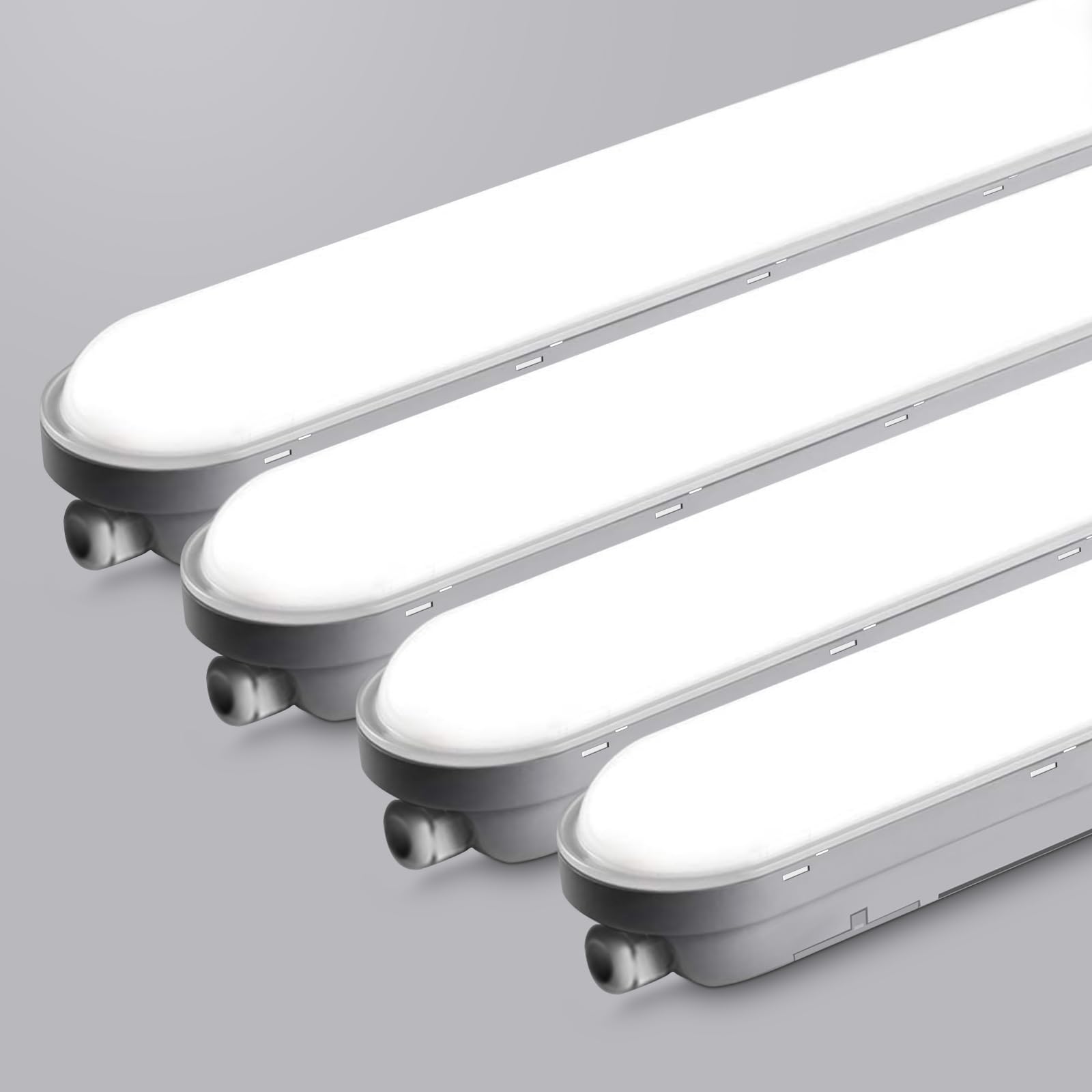 TONFFI 3 Stück Feuchtraumleuchte LED 150CM, 60W 7500LM Feuchtraumlampe, 6000K Kaltweiß Röhrenlampe Komplett, Verknüpfbar IP65 Werkstattlampe led Keller Deckenleuchte für Garage Werkstatt