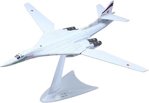 Miniatura 1 de Modelo de avión de bombardero estratégico a escala 1200 Tu-160 Modelo militar de combate fundido a troquel
