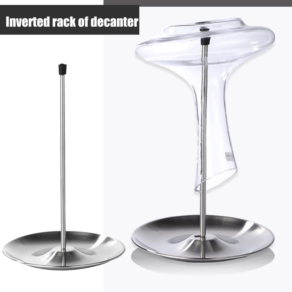 Alipis Decanter Pratico in per Essiccazione Inossidabile Acciaio Vassoio Antigoccia, Design Semplice Mantenere Asciutto Vino Casa
