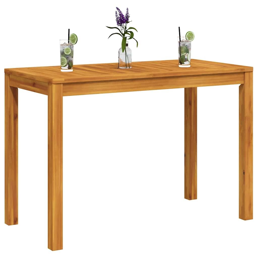 Stół ogrodowy z litego drewna akacjowego 110 x 55 x 75 cm | Wytrzymały, trwały, łatwy w pielęgnacji, rustykalny urok, idealny na taras lub dziedziniec