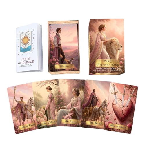 Oracle cards deck rosa y tarot de 78 piezas portátil para uso espiritual y meditación
