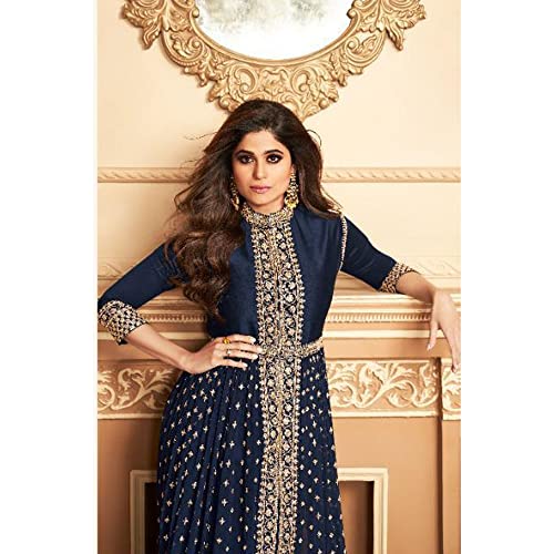 Eid Special Stitched Slit Anarkali Gown Pakistani Indian Designer Anarkali Shalwar Kameez Suits3