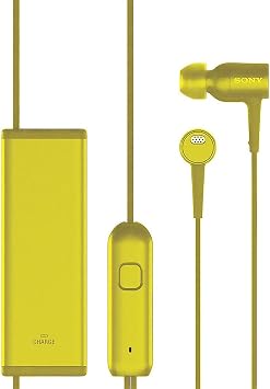 SONY Headphones, in-Ear, Mic - Yellow