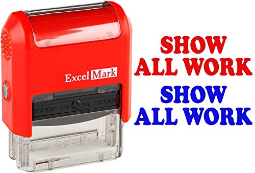 ExcelMark Self-Inking Rubber Teacher Grading Stamp - Show All Work