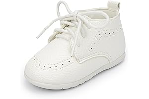 Infant Baby Boy Oxford Shoes PU Leather Loafers Rubber and Soft Sole