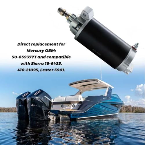LOONGPART Starter Motor Compatible with Mercury Mariner 40HP 50HP 60HP 4-Stroke Outboard 2001-2020 50-859377T 50-884044T 50-888161T 50-893888T Fits 40ELGABT 40ELPT 50EL 410-21095 miniatura 3