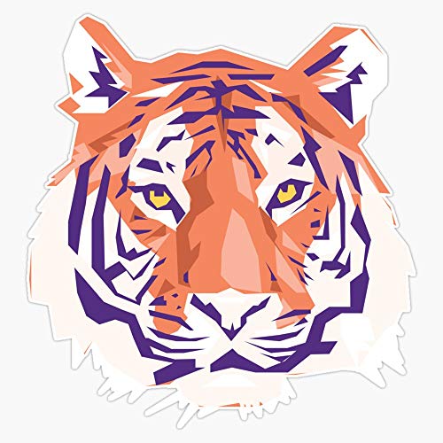 Geometric Clemson Tiger Vinyl Waterproof Sticker Decal Car Laptop Wall Window Bumper Sticker 5