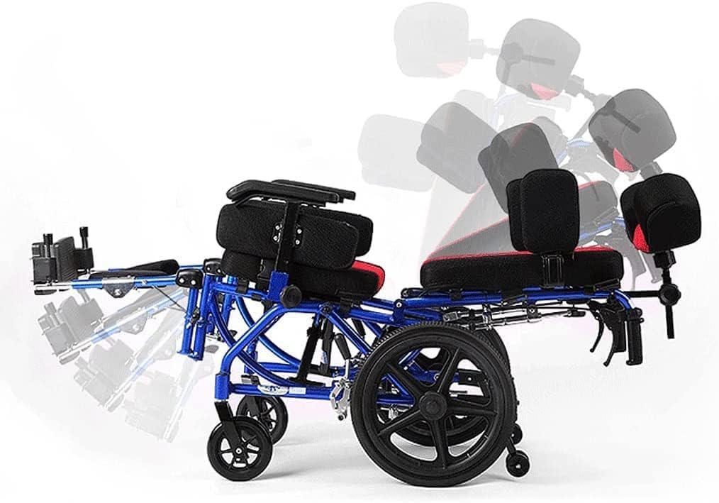 Silla de Ruedas,Silla de Ruedas para Transporte de Niños Silla de Ruedas Manual Ligera/Red