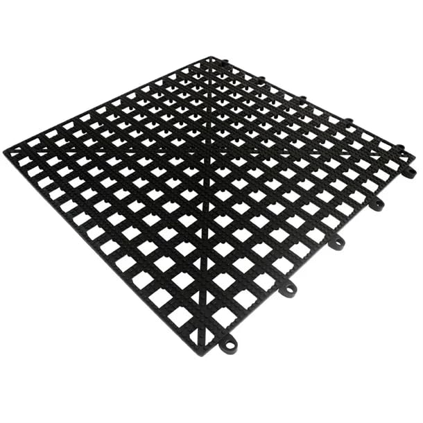 We Can Source It Black Bar Shelf Tile 30x30cm - Plastic Non-Slip Glass Shelf Liner - Interlocking Glass Stacking Mat - Ideal for Home Bars & Pubs - Dishwasher Safe