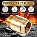 Zonon 2 Pcs 1 Inch Check Valve One Way Brass Non Return in Line Check Valve with Backflow Prevention NPT Male in FNPT out for Garden Hose Well Pumps Irrigation Systems Chemical Industry