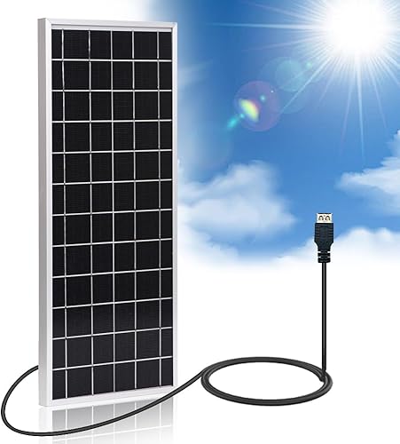 SCCCF Ventilador solar USB, kit de ventilador de panel solar resistente a la intemperie de 10 W, ventilador de gabinete de 5 V de 4.724 in, adecuado