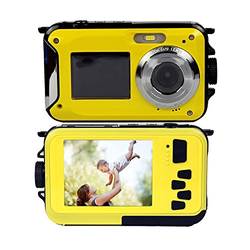 PowerLead Double Screens Waterproof Digital Camera 2.7-Inch Front LCD with 2.7-Inch Camera Easy Self Shot Camera PowerLead Double Screens Waterproof Digital Camera 2.7-Inch Front LCD with 2.7-Inch Camera Easy Self Shot Camera