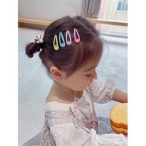 Image of MAYCREATE 40 Pcs Metal Snap Hair Clips, 2 Inch Assorted Colors for Girls