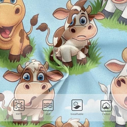 Cartoon Cows Grass Blue Sky Toddler Girls Underwear 2t Cotton Cute Panties Girl Artistic Briefs Underpants3
