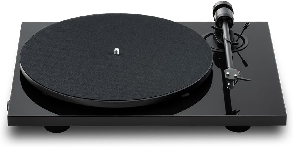 E1.2, Plug & Play Entry-Level Turntable with electronic speed control, Pre-set Tracking Force, Fitted with Pick It MM E Phono Cartridge (Black)