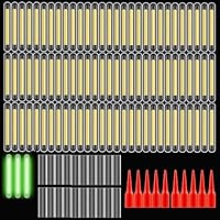 TogtherKings 60 Stück Angeln Leuchtstäbe,Angel Leuchtstäbe Mit Leuchtender,Nachtlicht Knicklicht Angeln,Nachtlicht Knicklicht Angeln 4,5 * 37mm,für Schwimmer, Schwimmer, Rutenspitzen, Stangen