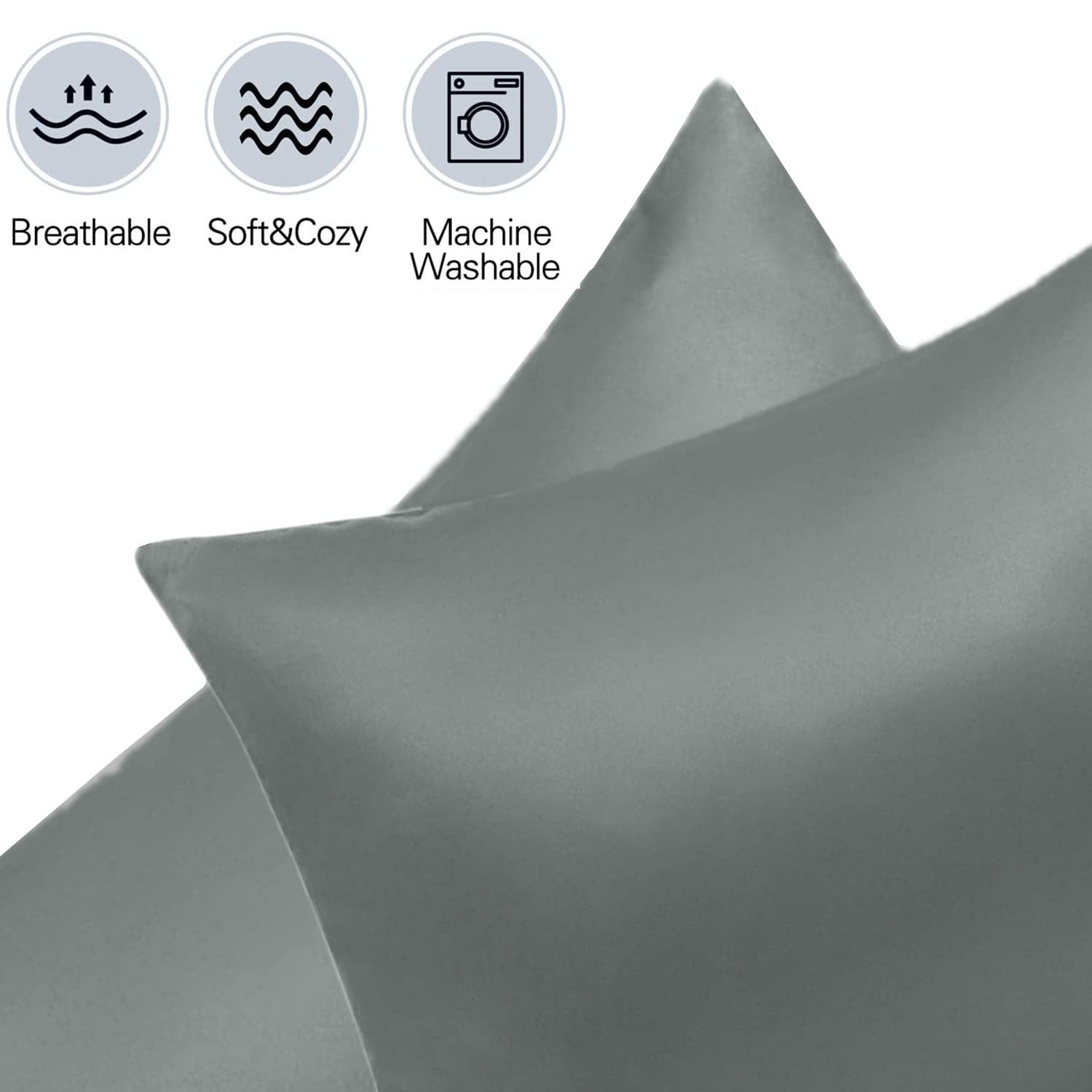 Baby Toddler Pillowcase, Plain Cot Bed Pillow Pair Cases 40 x 60cm - Image 4