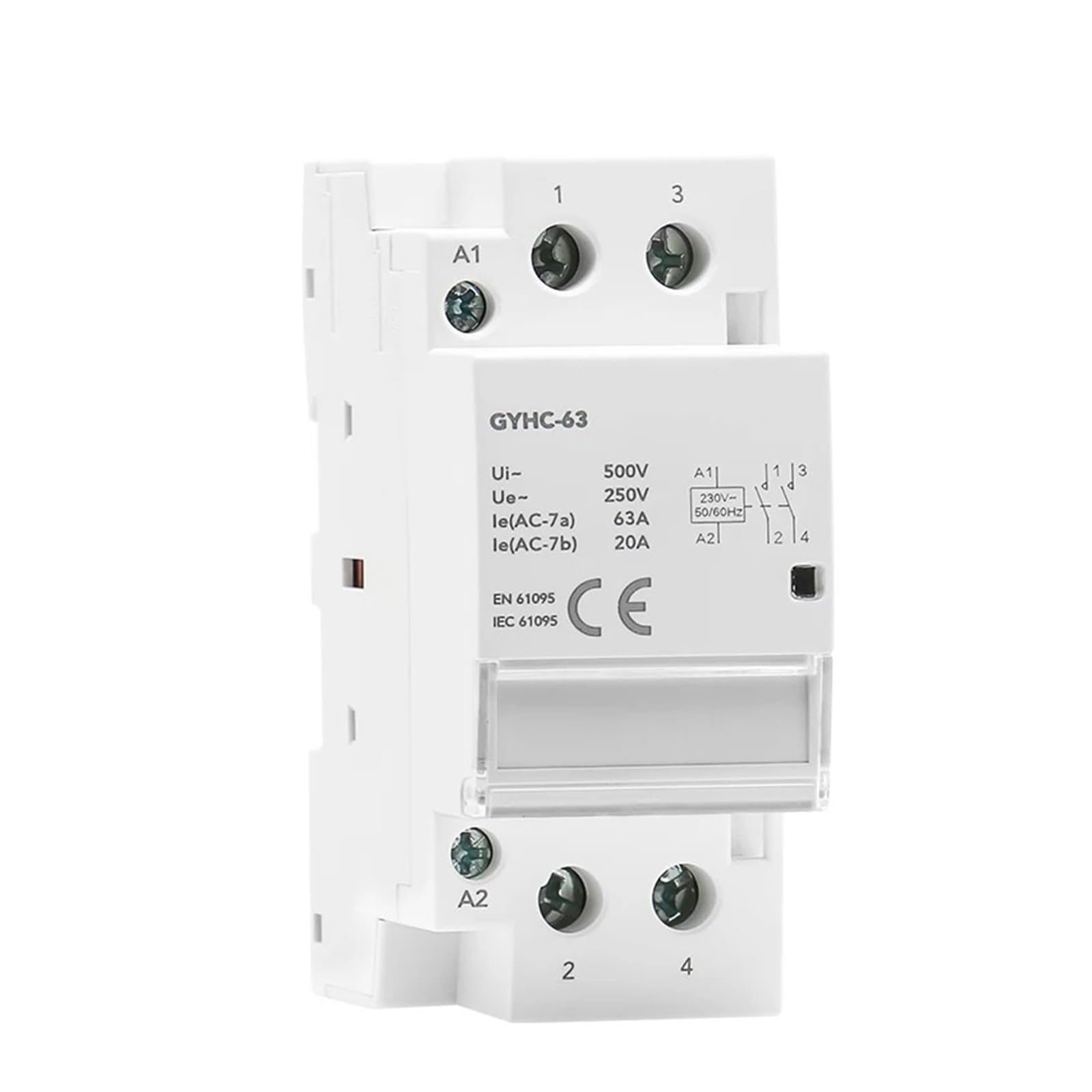 2RD58I8PM Guide Rail AC contactor 2P 40A 63A 2NO 2NC 1NO1NC Household or Charging Pile