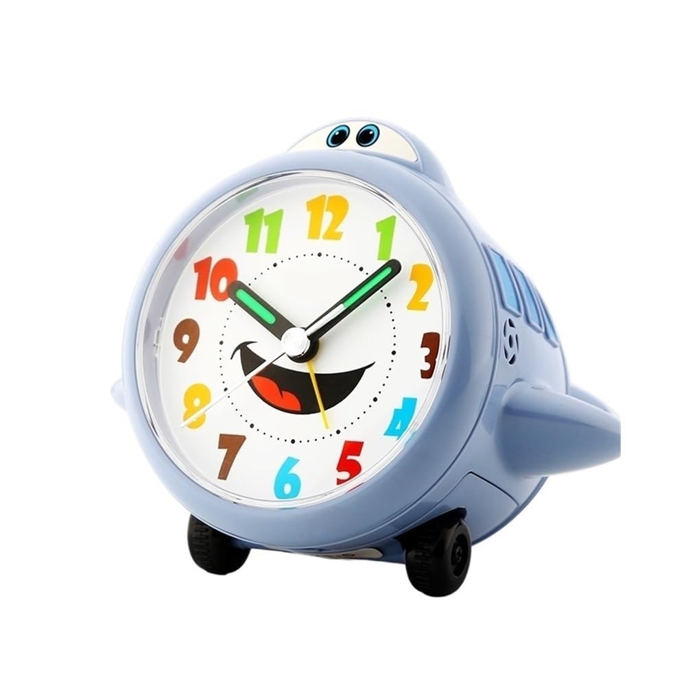 NIUHUAHUI Alarm Clock, Alarm Clock Silent Bedside Electronic Bedroom Luminous Creative Student Watch(Blue)