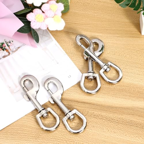 Mousquetons pivotants en acier inoxydable lot de 8 clips pour laisse - 4