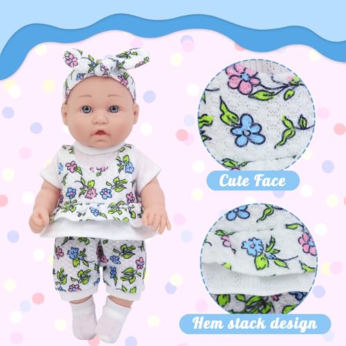 Muñeca Bebé Reborn 12 Pulgadas con Ropa y Accesorios miniatura 5