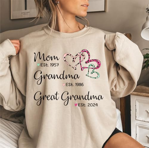 Personalized Great Grandma Sweatshirt - Great Grandma Gifts, Birthday & Christmas2