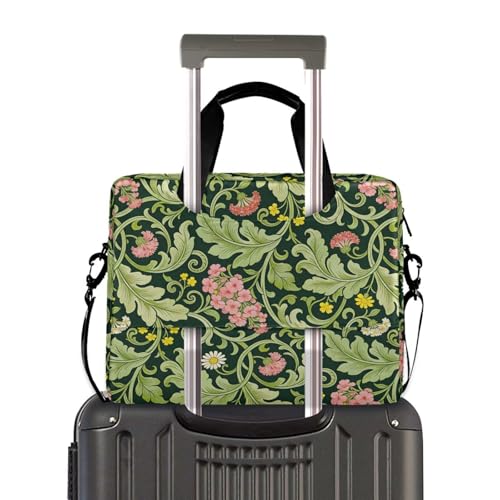 Funda para portátil 15.6 pulgadas rosas y hojas verdes miniatura 4