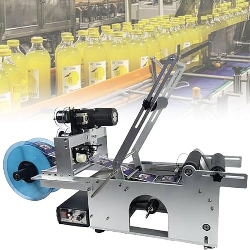 SXYKXYDL Etiquetadora semiautomática para Botellas Redondas, autoadhesiva Profesional, Ancho de Etiquetas: 10-160 mm, Largo: 10-300 mm, 30 Etiquetas por Minuto
