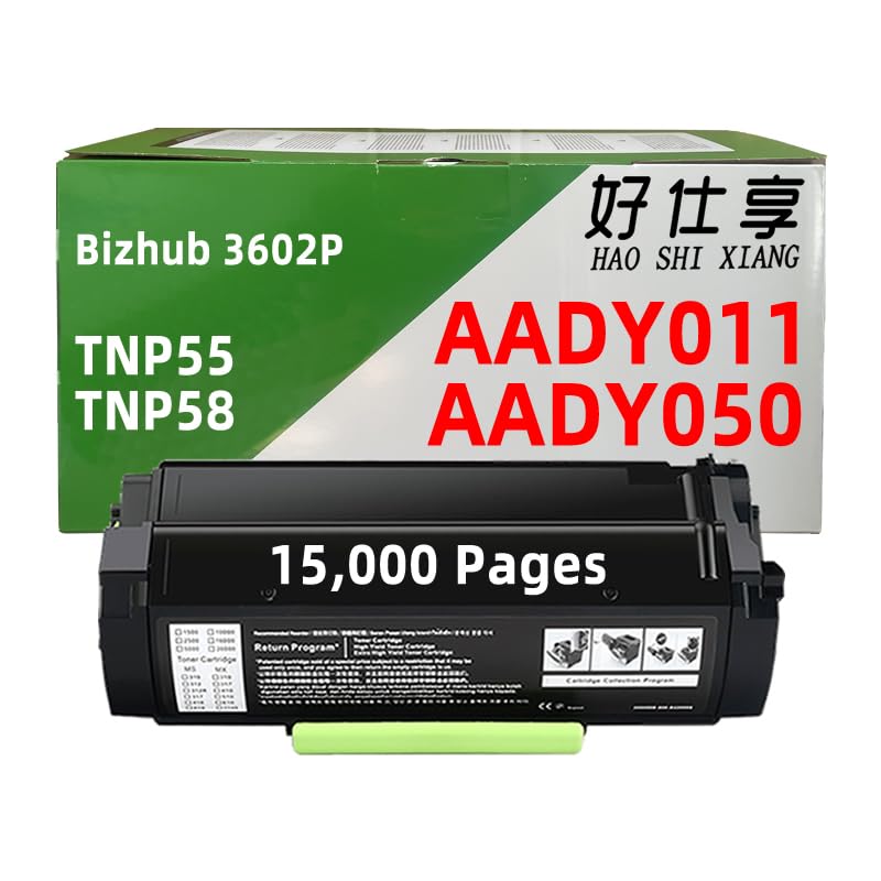 TNP58 TNP58 AADY050 AADY011 zamiennik kasety z tonerem o wysokiej wydajności do drukarki laserowej Konica-Minolta bizhub 3602P 15 000 stron 1 opakowanie