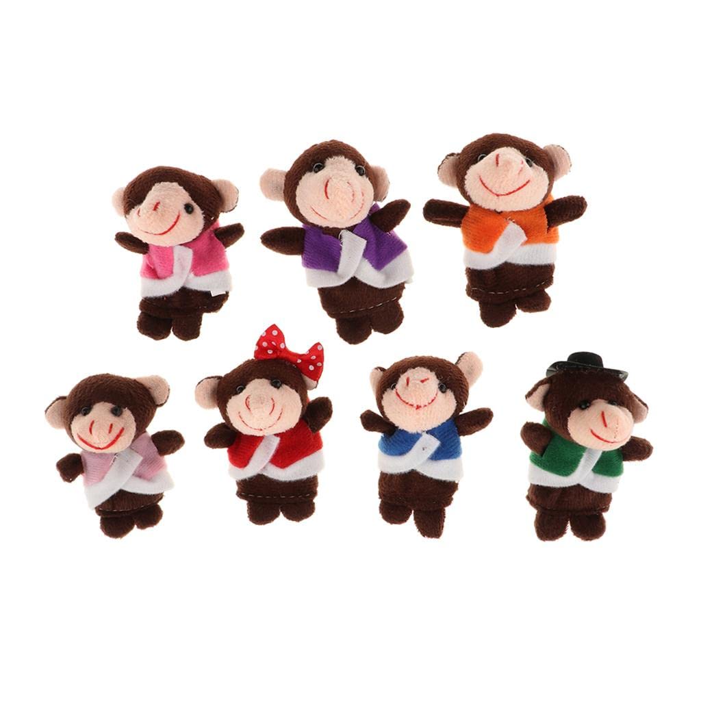 MFMEXUL 7 Pièces Marionnettes Doigt Singe Animaux Peluche Jouets Éducatifs Interactions Créatives Conte Formation Langagière Souplesse Sensorielle Convient MFMEXUL 7 Pièces Marionnettes Doigt Singe Animaux Peluche Jouets Éducatifs Interactions Créatives Conte Formation Langagière Souplesse Sensorielle Convient