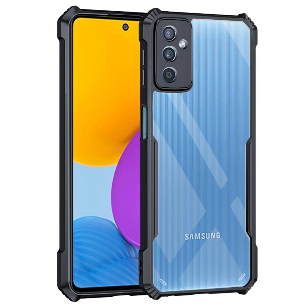 WOW IMAGINE Shockproof Crystal Clear Samsung Galaxy M52 5G Back Cover Case | 360 Degree Protection | Transparent Mobile Back Cover Case for Samsung Galaxy M52 5G 2021 (Hybrid PC + TPU | Black Bumper) (B09GPHD54F) Amazon Price History, Amazon Price Tracker