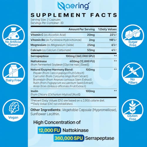 Naering Liposomal Nattokinase Serrapeptase