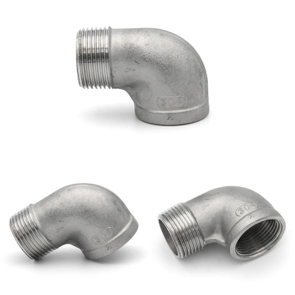 Raccords de tuyauterie en acier inoxydable 304, raccord industriel fileté femelle et mâle BSP, 1 pièce(90FM,2 in)