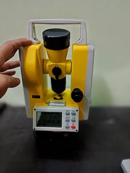 Digital Theodolite with Plummet, 5-Second Precision, 30X Magnification, Dual LCD Display, Automatic Tilt Compensation