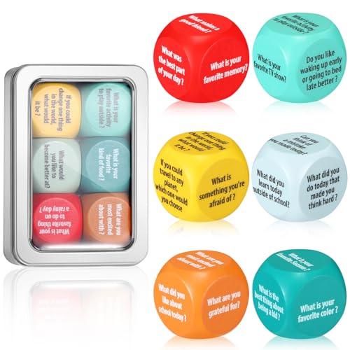 Simgoing 6 Pcs Conversation Cube Ice Breaking Supplies Table Talk Topic Cube Social Emotional...