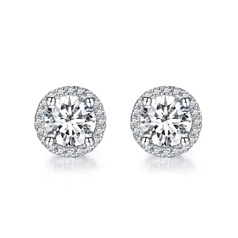YouBella Jewellery Celebrity Inspired Silver Plated Zircon American Diamond Earings Earrings for Girls and Women (Round Stud) (B0CYH7KT8Y) Amazon Price History, Amazon Price Tracker